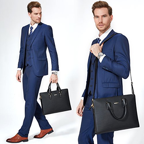 BOSTANTEN Genuine Leather Lawyer Briefcase