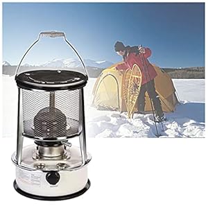Duurzame kerosine convectie kachelbrander, 10000 BTU draagbare kerosineverwarming voor binnen buiten, terras, terras, huis, camping, niet-elektrisch, 4,6 l/6 l kerosine kerosineverwarming