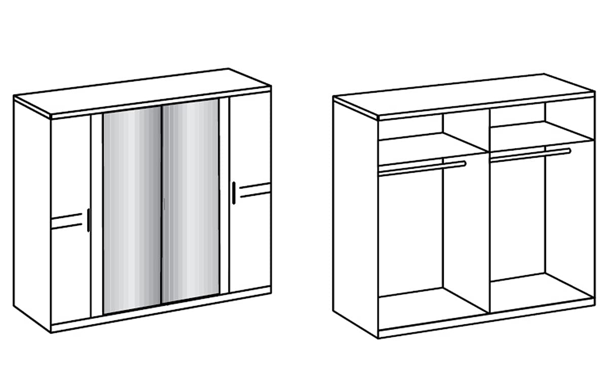 PEGANE Chambre à Coucher compléte Adulte (lit 180 x 200 + 2 chevets + Armoire) Coloris Effet Bois