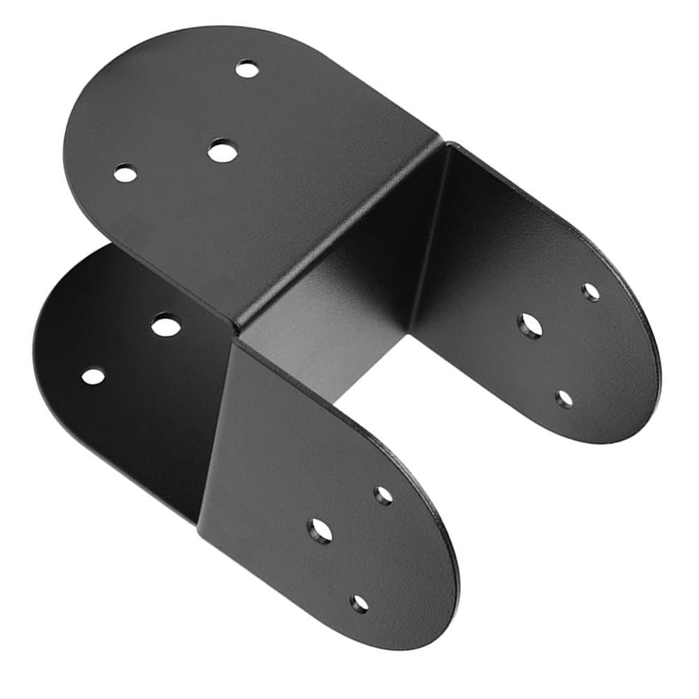 Confezione da 4 staffe per pali in acciaio, 4 x 4, supporto per ponte, recinzioni, capanni, costruzione per travi, colore nero