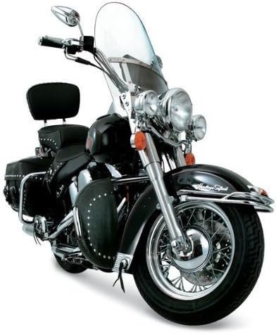 Desert Dawgs Rain Guards/Wind Deflectors for Harley Softail & FatBoy (Chrome Studded)