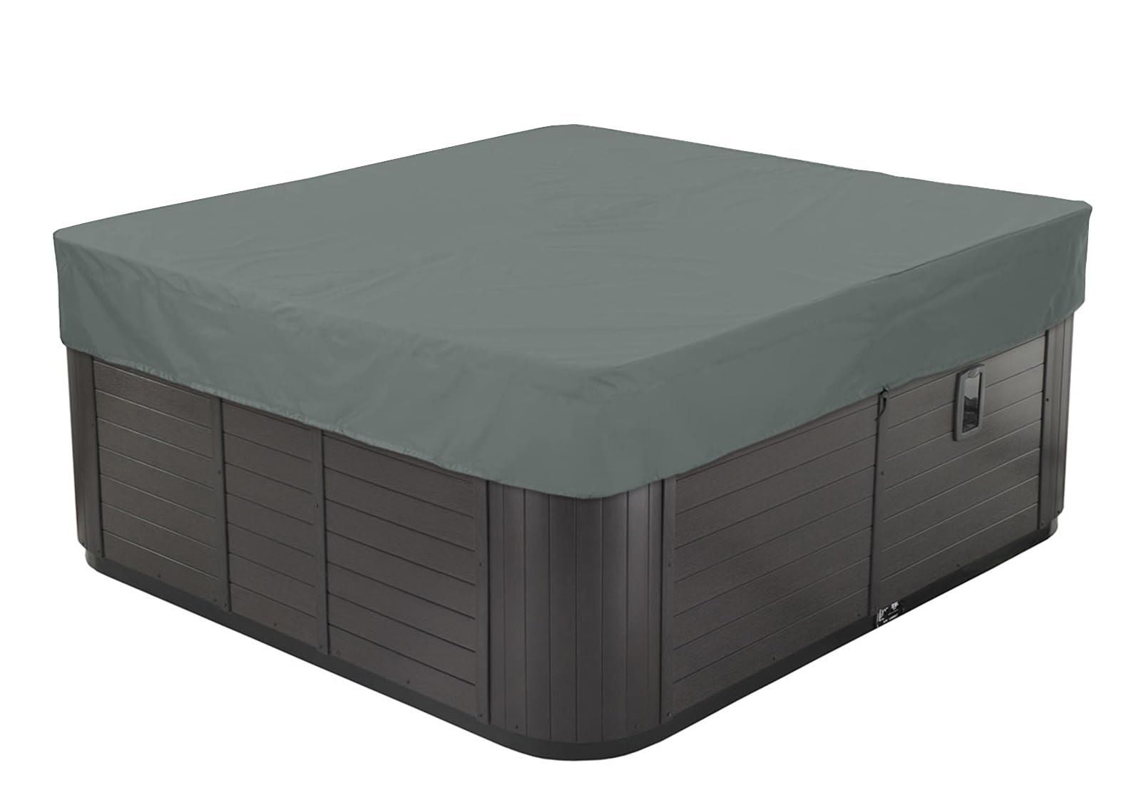 BaCover Outdoor Hot Tub Cover Weatherproof 210D Polyester Waterproof Weatherproof Garden Square SPA Cover Multiple Sizes to Choice,Gray,244x244x30cm โ image 1