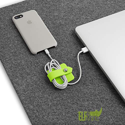 Image of Cord Organizer Earbuds Holder Earphone Wrap Earphones Organizer Headset Headphone Earphone Wrap Winder Cord Manager Cable Winder Green