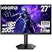 KOORUI Monitor da gioco 27', 200Hz QHD 2560x1440, Pannello Fast IPS 1ms, HDR400,...