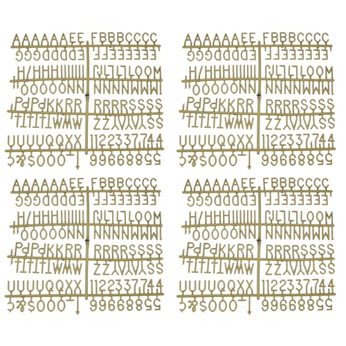 PATIKIL 3/4 Inch Letter Board Letters Only, 7 Pcs 1029 Felt Letters for Letter Boards Universal for Changeable Plastic Letter Board Message Board, Bronze