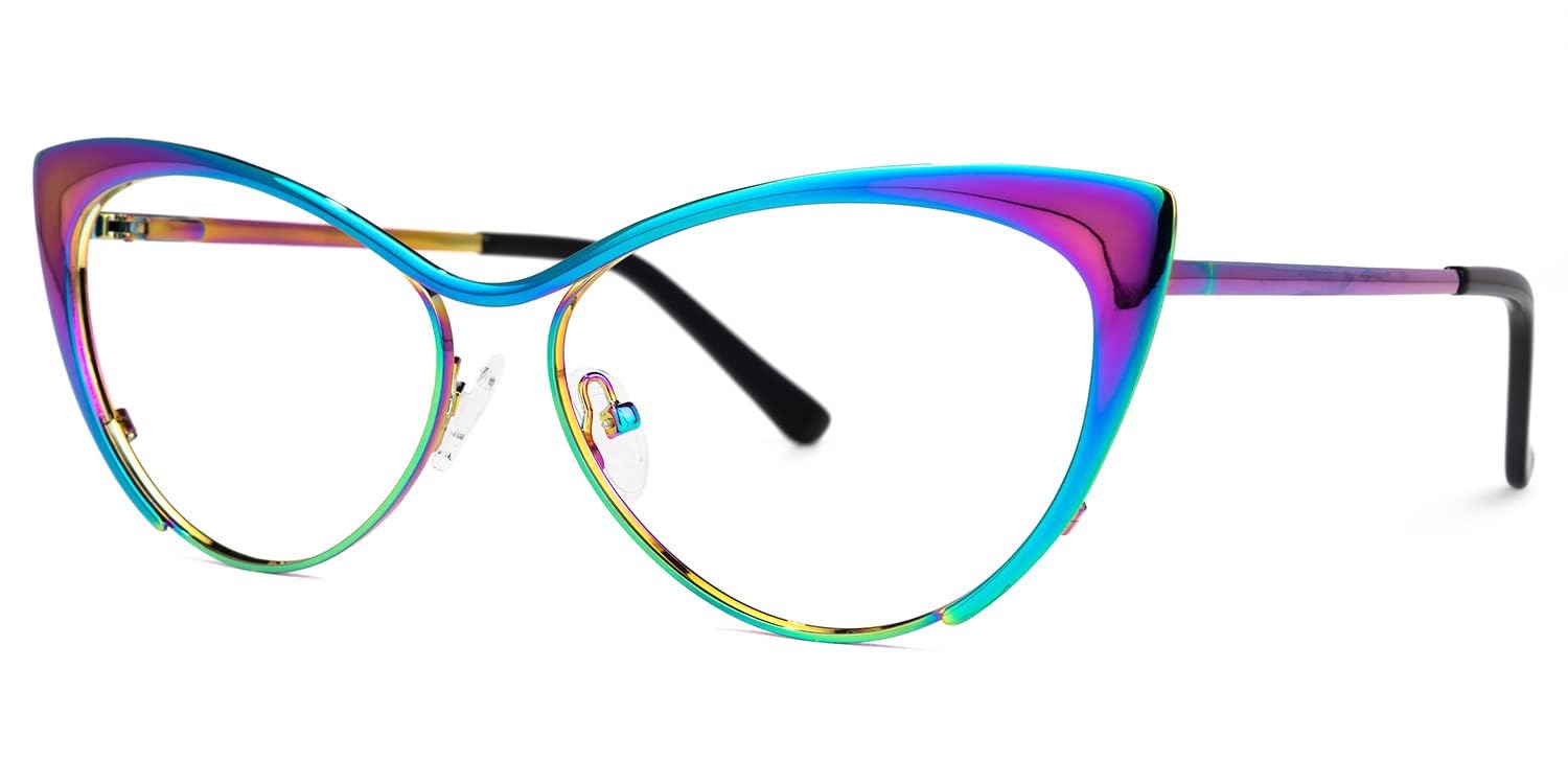 VOOGLAM Blue Light Glasses for Women Anti Eyestrain Dry Eyes UV Computer Phone TV Eyewear Fashion Annabelle Cateye