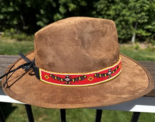 Image of Cowboy Western Beaded Hat Band Rodeo Style Handmade