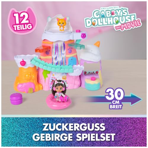 DREAMWORKS GABBY'S DOLLHOUSE: DER FILM - Zuckerguss-Gebirge Spielset, 12-teiliges Spielset mit Gabby Figur, Leopold & Puppenhaus-Zubehör… – Ansicht 2