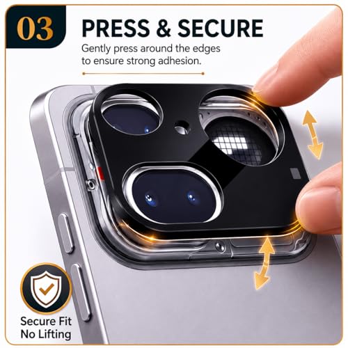 Image of ArmourPro Premium Camera Lens Protection Compatible with Nothing 4A Pro (6.83 Inches) With Edge To Edge Full Camera Screen Coverage | Black, Pack of 1