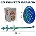 3D Printed Dragon Egg Set - Easter Eggs Fidget Toy - Articulated Crystal Dragon Mystery Egg Set - Easter Basket Stuffers (Dazzle Color)