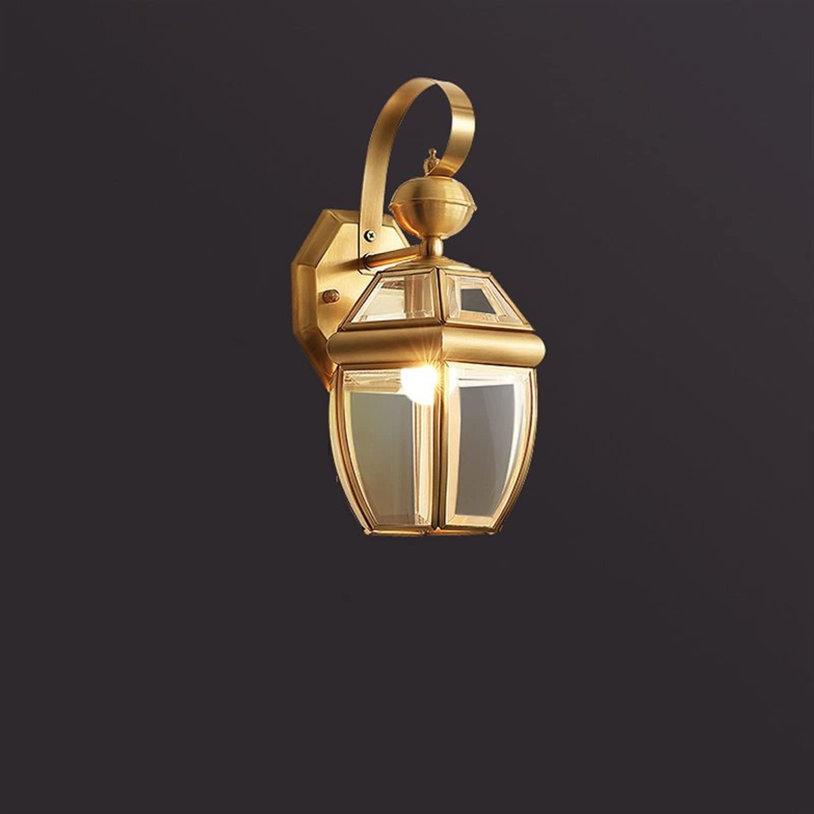 Applique en cuivre massif d'extérieur lumière jaune de salon