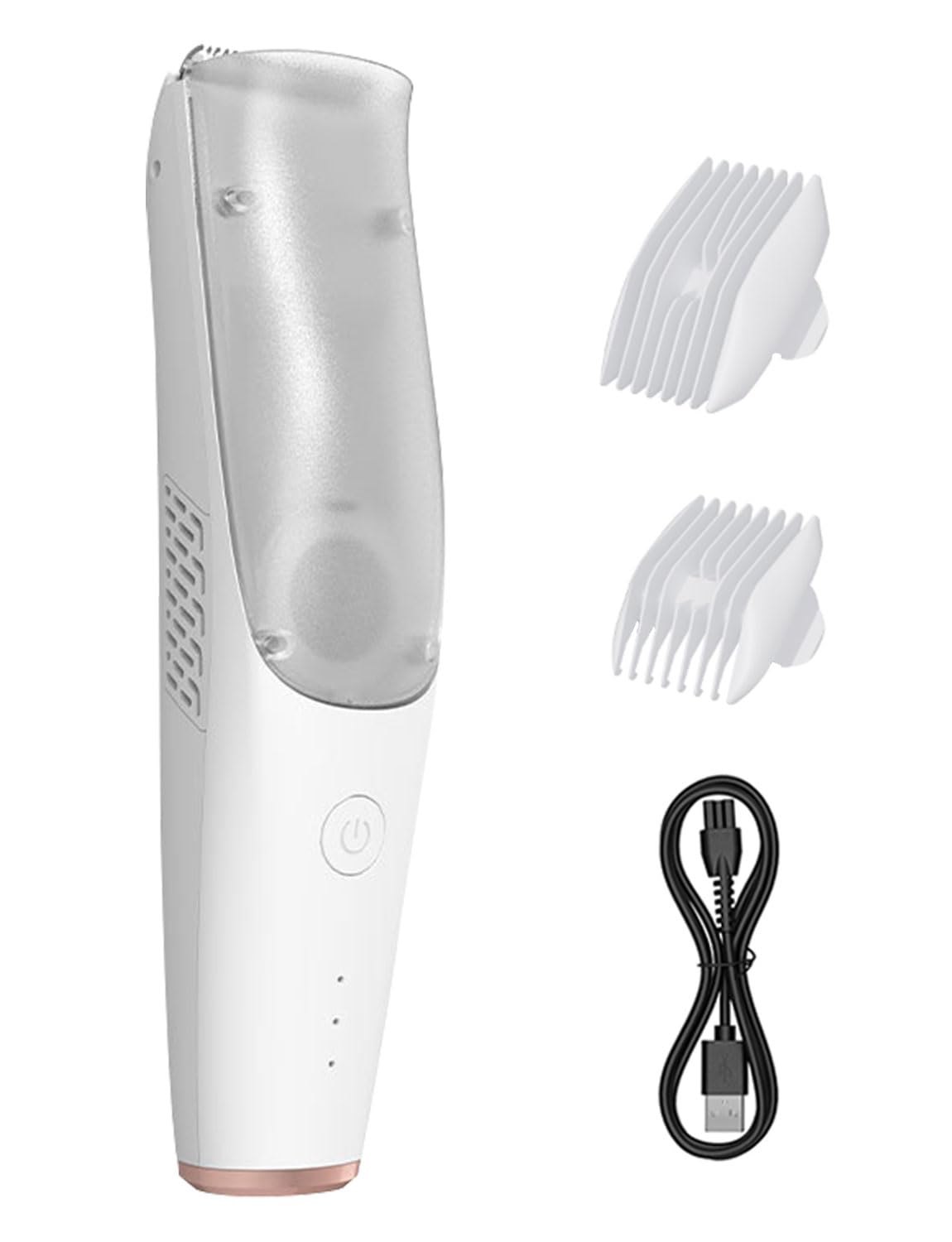 taruna 電動バリカン 吸引式 ヘアーカッター USB充電式 45min使用時間 水洗い対応 着脱式刃先 急速充電可 ショートヘア用 散髪用 子供用バリカン アタッチメント付き