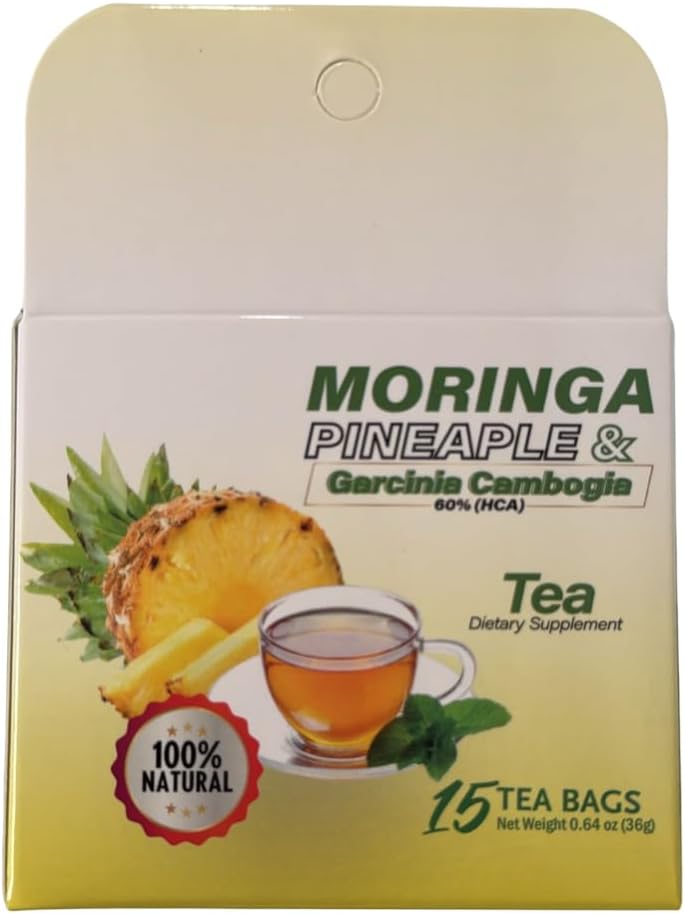 Moringa Pineapple Tea with Garcinia Gambogia 15 Tea Bags