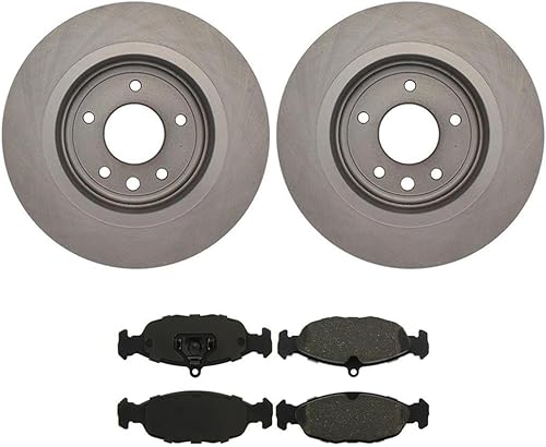 AUTO DN 3x Rear Brake Kit-Brake Rotors & Ceramic Brake Pads For Jaguar Vanden Plas 1995-1997 For Jaguar XJ12 1995 1996 For Jaguar XJ6 1995-1997 For