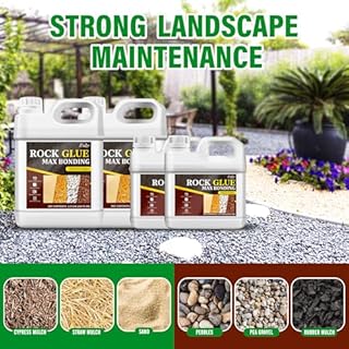 Liant pour Gravier - Colle Extra Forte pour Pierres, Fixateur pour Gravier, Resine Gravier pour Fixer Pierres, Écorce - Liant Gravier Extérieur pour Allées de Jardin, Chemins en Pierre (2 Liter)
