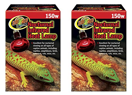 zoo med heat lamp - Zoo Med (2 Pack) Red Infrared Heat Lamp, 150 Watts