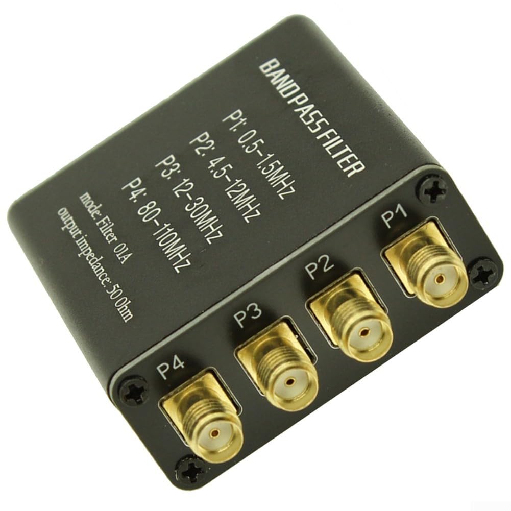 Prefiltro de radio 4-PASS BPF 06A Filtro de paso de banda de carcasa de aluminio 1Hz-300MHZ Conector hembra Conector hembra de onda media onda corta