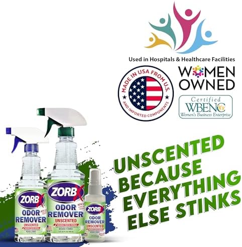 ZORBX Unscented Multipurpose Odor Eliminator Value Pack - Used in Hospitals & Healthcare Facilities | Advanced Trusted Formula | Perfect Bundle to Get Rid of Unpleasant Odors (2 Oz + 16 Oz + 32 Oz) 2 ZORBX Unscented Multipurpose Odor Eliminator Value Pack - Used in Hospitals & Healthcare Facilities | Advanced Trusted Formula | Perfect Bundle to Get Rid of Unpleasant Odors (2 Oz + 16 Oz + 32 Oz)