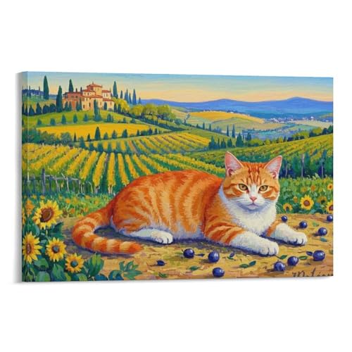 Tableaux rural chat rustique pour créer une ambiance cosy dans votre chambre