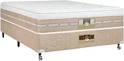 Cama Box + Colchão Castor Casal Silver Star Air One Face Pocket 138x188x59cm