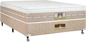 Cama Box + Colchão Castor Casal Silver Star Air One Face Pocket 138x188x59cm