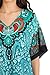 Miss Lavish London Long Kaftan Dress for Women - Summer Printed Plus Size Maxi Caftan, Beach Cover Up, Swimwear Coverup, Resort Wear, Lounge Party Dress, Hawaii Vacation Outfit- Teal- 2XL