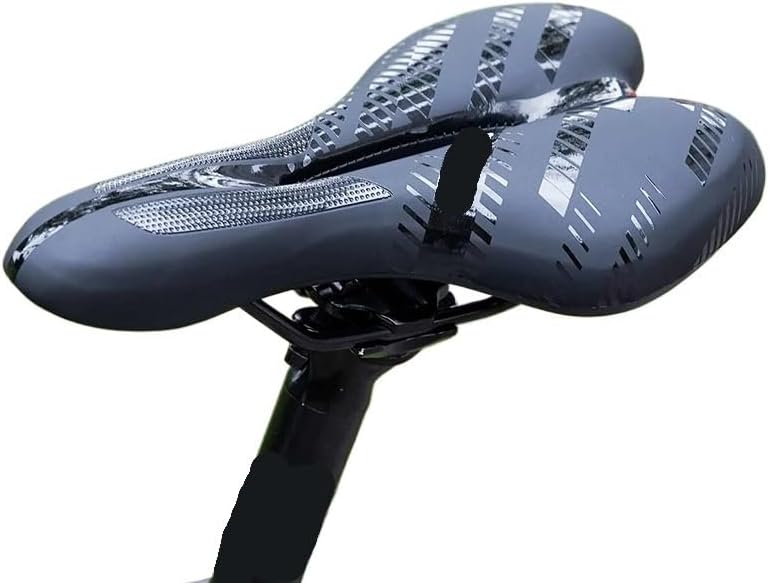 Bike Saddle Soft Silicone Gel Shockproof Comfortable Hollow Cushion Seat for Mountain MTB Road Cycling Exercise