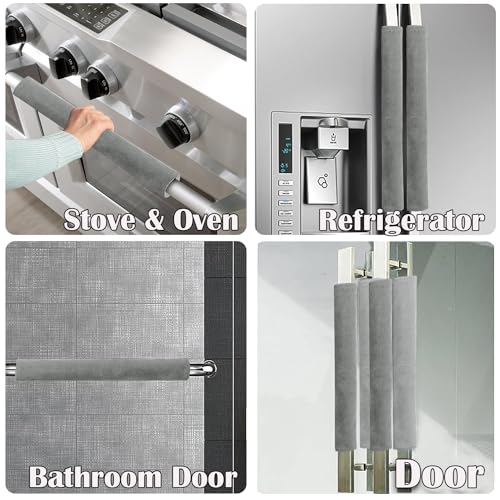 XhWser 3 peças de capas de maçaneta de porta de geladeira, puxadores decorativos de utensílios de co
