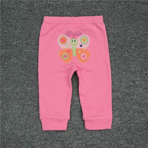 Unisex Newborn Baby Cotton 4-Pack Pants Embroidery Pringting Casual Leggings 0-24 Months for Boys and Girls4