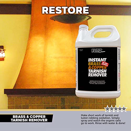 Flitz Brass And Copper Tarnish Remover, Powerful Organic Formula That Safely Removes Rust, Stains And Oxidation And Cleans Brick, Glass, Aluminum And More, Made In The Usa, 1 Gallon #TOP7
