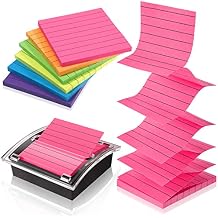 Demissle 8 Pcs Pop up Sticky Dispenser Set Sticky Note Holder Black Base Clear Top Includes 6 Pcs Colorful Pop up Notes 3 x 3 Inch for Back to School Office Desk Supplies 50 Sheet Per PadFresh Style