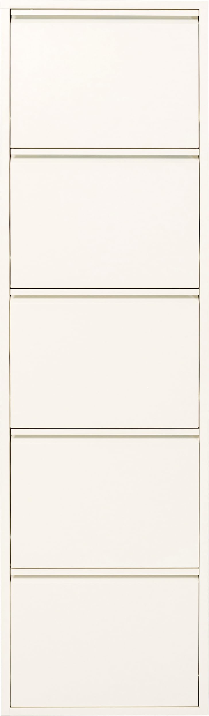 Kare Schuhschrank 2er Set mit Kippfächern, platzsparendere Schuhkipper für Flur, schmaler Schuhschrank zur Wandmontage