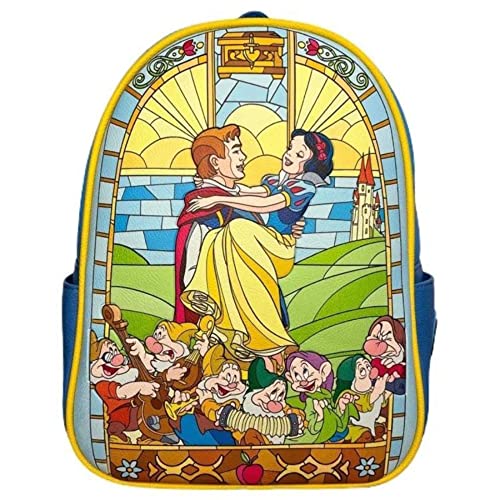 Mini sac à dos Loungefly Blanche-Neige vitrail fini les sacs sans style
