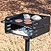 Pilot Rock Park Style Heavy Duty Steel Outdoor BBQ Charcoal Grill with Cooking Grate and 360 Degree Swivel Post for Camping or Backyard, Black