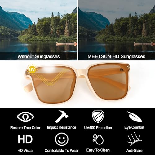 RayLove Sunglasses Womens, Polarized Sunglasses for Women Men Trendy Retro Sunglasses UV Protection Classic Sun Glasses3