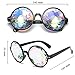 Lelinta Kaleidoscope Goggles Round Glasses with Crystal Lenses,Perfect for Cosplay, Costume Parties and Fashion Looks