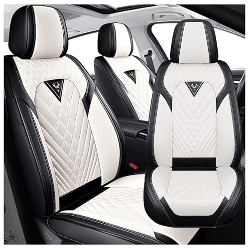 Image of 4Runner Seat Covers Custom Fit for Toyota 4Runner 2000-2026, Waterproof Nappa Leather Car Seat Cover, Comfortable and Anti-Slip Front Seat Covers(2 Seats /Black White)
