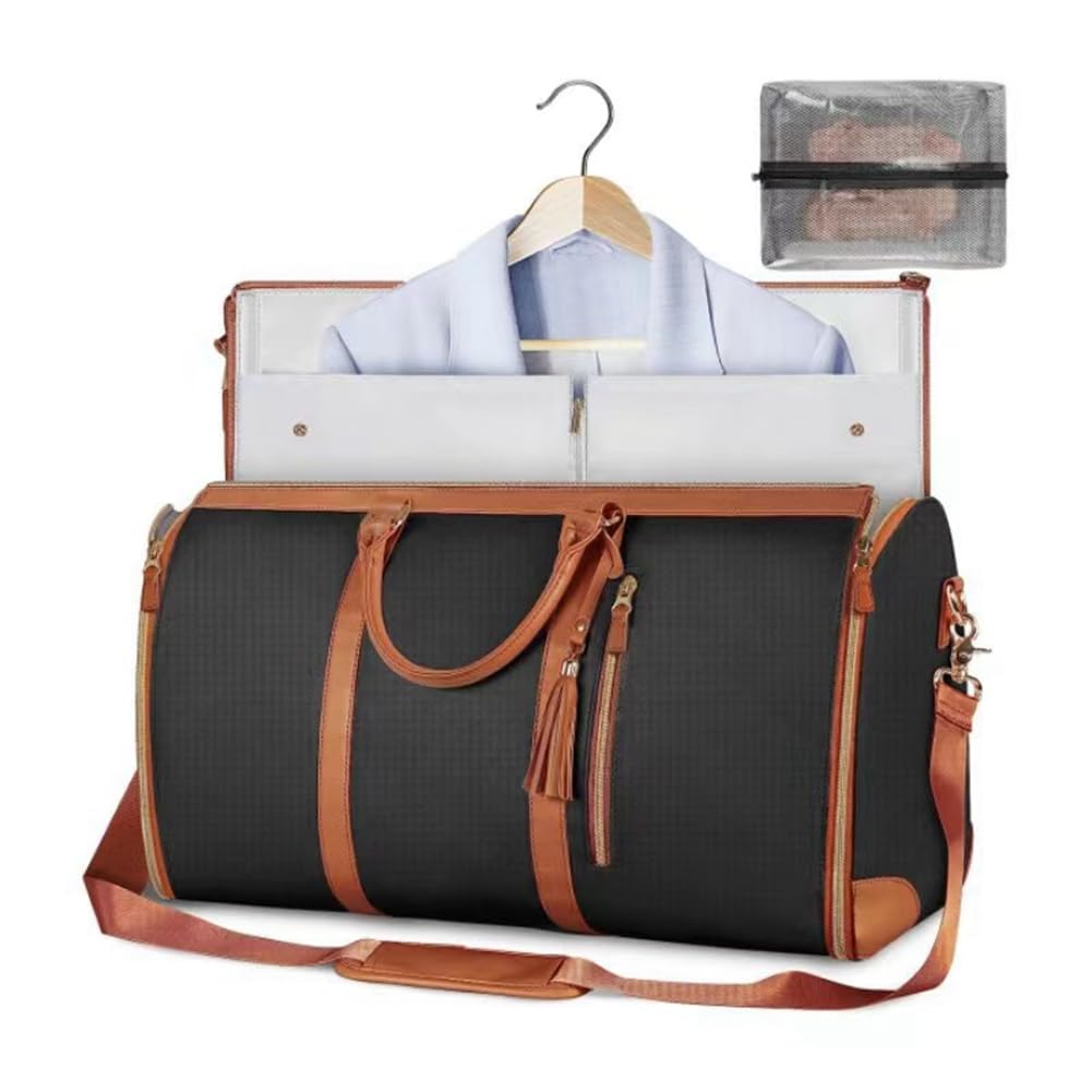 CTRLZS Travel Foldable Clothing Bag Multi-Function Garment Bag Travel Bag Garment Bag for Carry on Garment Bag,Black