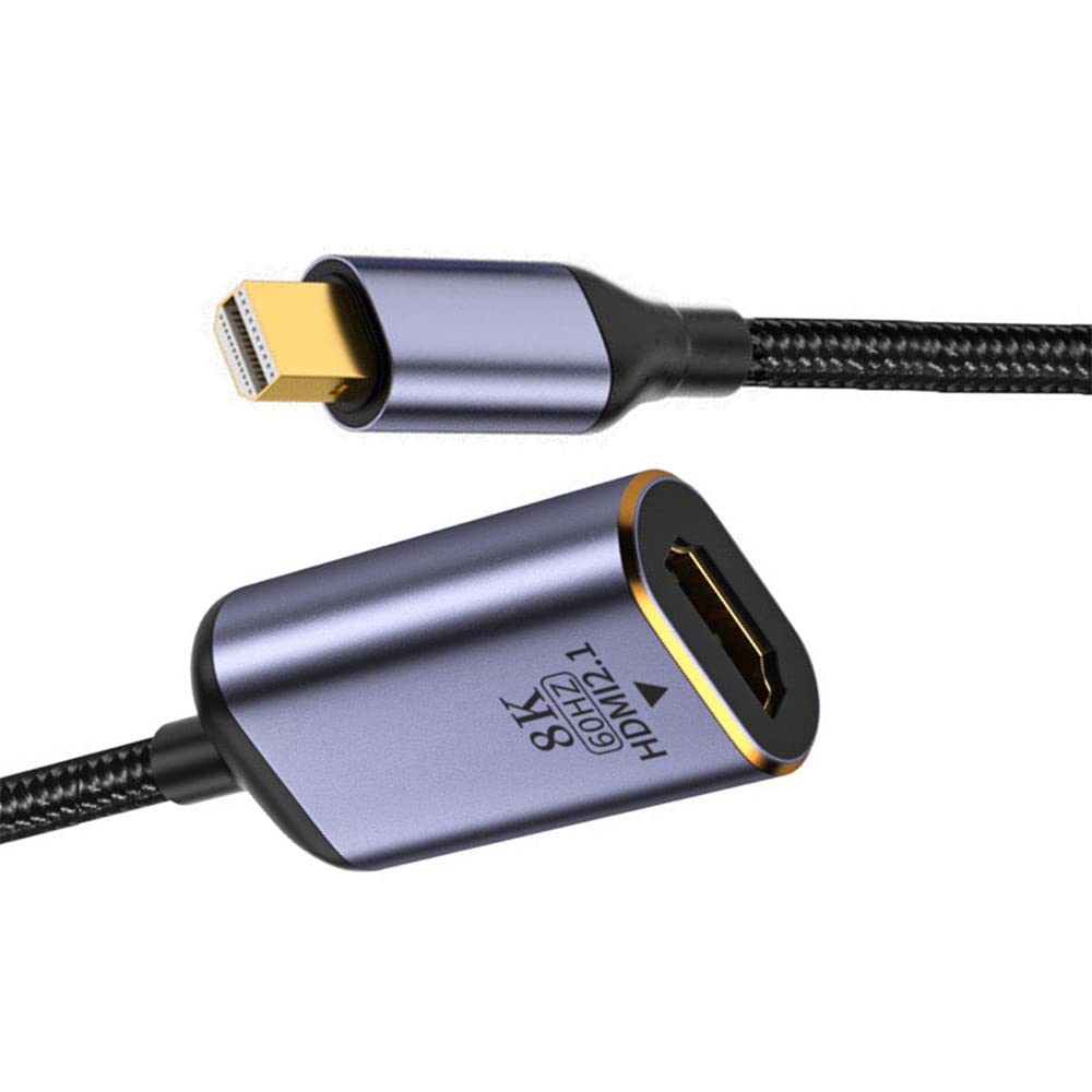 cablecc Mini DisplayPort 1.4 Fuente a HDMI 2.0 Display 8K 60Hz UHD 4K Mini-DP a HDMI Conector Monitor Cable Adaptador