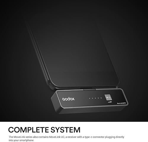 Miniatura 8 de GODOX MoveLink LT2 Micrófono inalámbrico Lavalier para iPhone, iPad, adecuado para entrevistas de video, podcast, vlog, YouTube