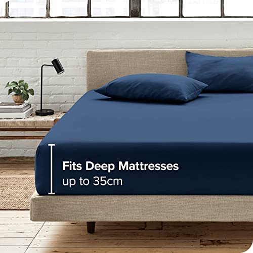 Bare Home Fitted Bottom Sheet Small Double Size, Premium 1800 Ultra-Soft Microfibre Sheet, Wrinkle Free, Deep Pocket - Image 4