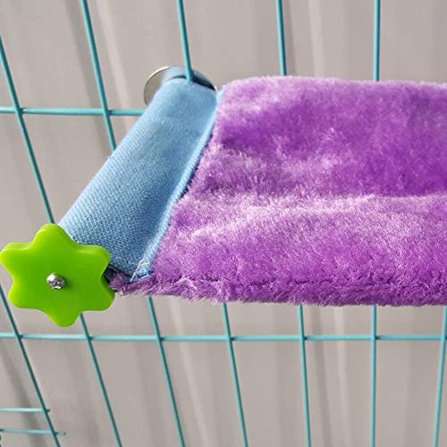 Image of Bird Nest Bed Hammock Toy Hamster Warm Comfortable Hanging House Perch Stand for Parrot Parakeet Cockatiel African Grey Cockatoo Lovebird Conure Finch Chinchilla Rat Gerbil Cage Accessories (L)