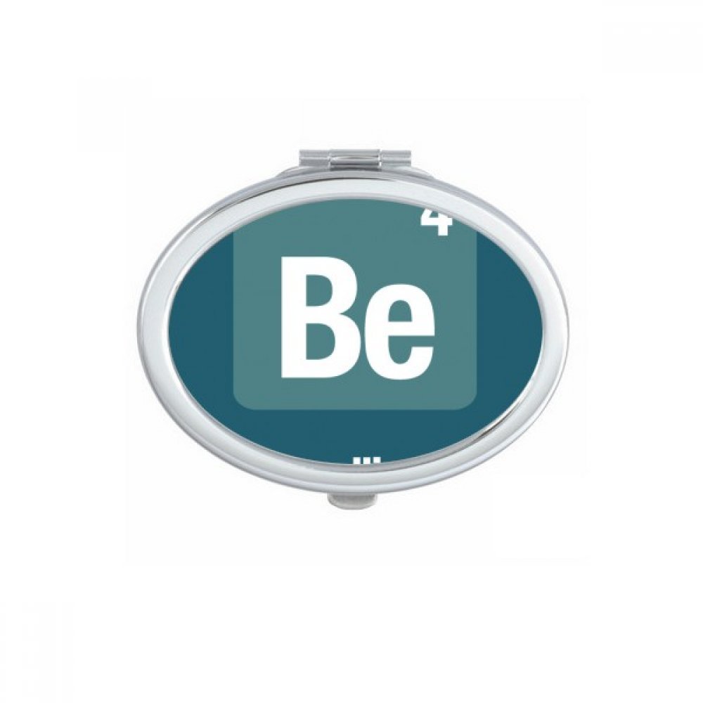 Miroir de poche béryllium compact et ovale pour le maquillage à la main