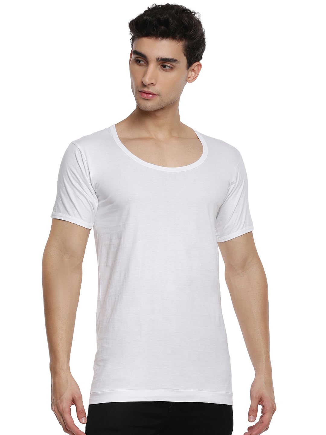 ramraj cotton Men's Half Sleeves Inner Vest White-picture-16