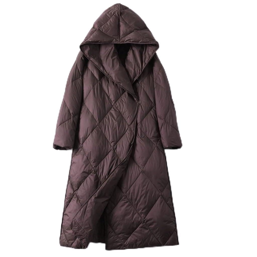 Doudoune femme longue à capuche ample et chaude pour l'hiver - 6