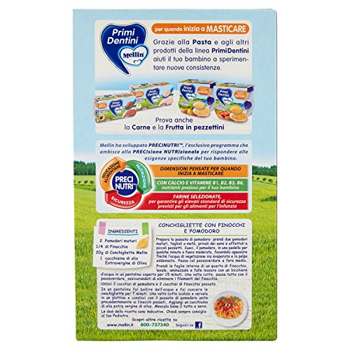 Mellin - Junior, Conchigliette - 12 pezzi da 280 g...