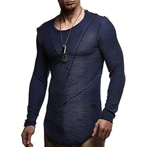Leif Nelson Heren pullover ronde hals zwarte mannen lange mouwen dunne trui sweatshirt lange mouwen crew neck jongens…