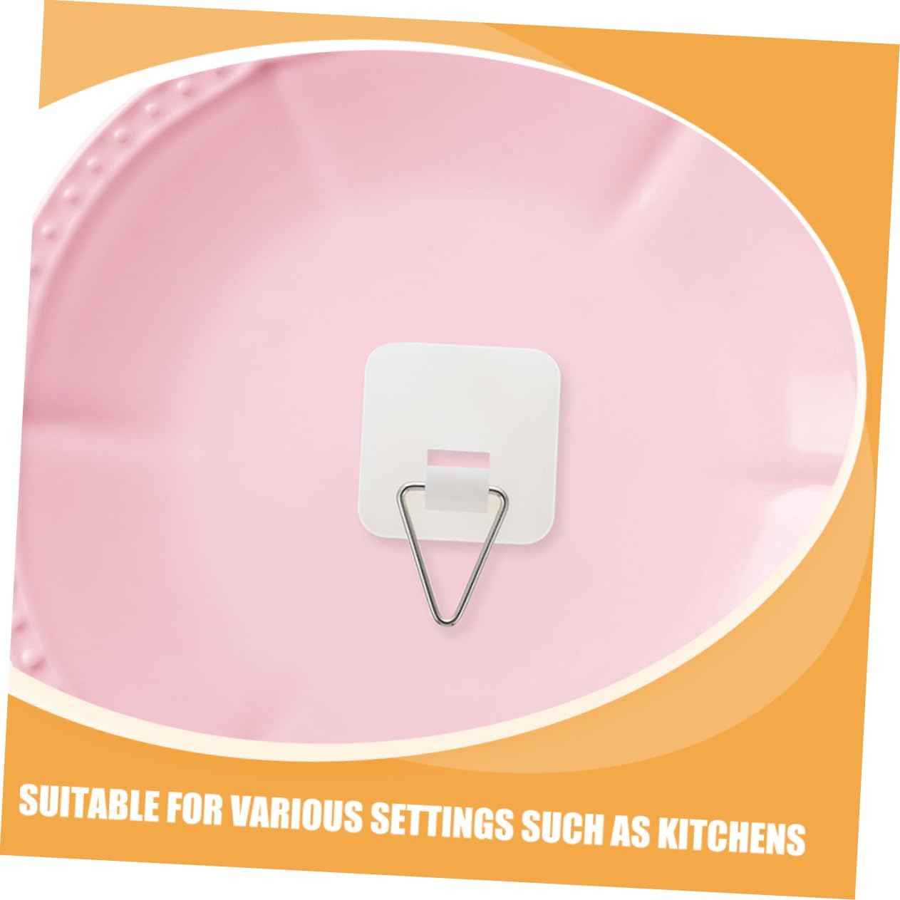 Cabilock 25pcs Adhesive Plate Hangers for Wall Display, White Plastic
