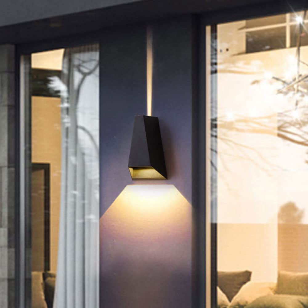 Eclairage Extérieur LED, Applique Murale Extérieure Haut Et Bas pour Jardin Terrasse Balcon Patio Applique Murale, Applique Murale Lumière Chaude 10W 3000K, Applique Murale LED Étanche Ip65
