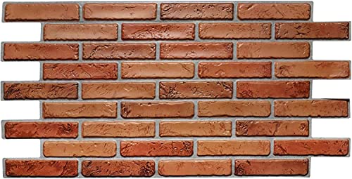 PVC-Kunststoff Wandpaneele 3D Deko Fliesen Verkleidung – Ziegel Natur -...